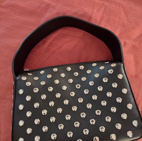 Tony Bianco Natalie Studded Black Leather Handbag Like New Condition - Picture 6 of 6